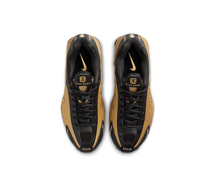 Nike Shox R4 Black / Metallic Gold - Metallic Silver AR3565-005