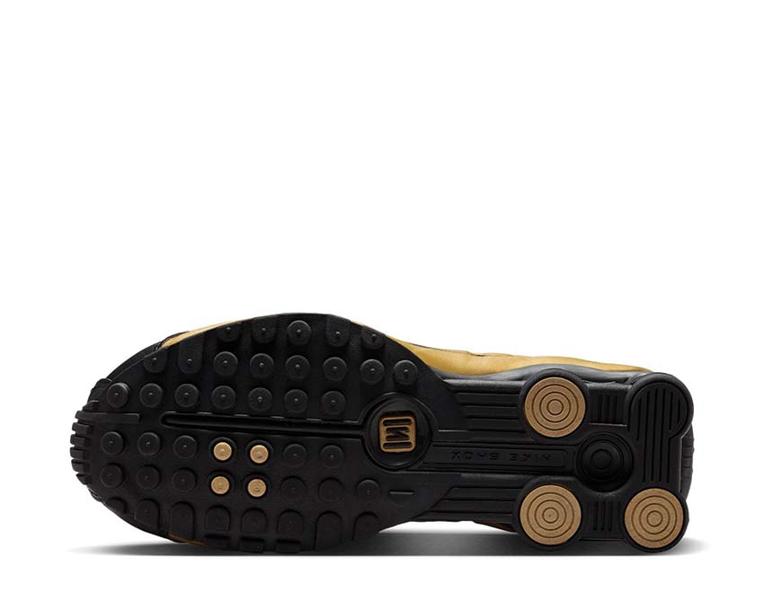 Nike Shox R4 Black / Metallic Gold - Metallic Silver AR3565-005