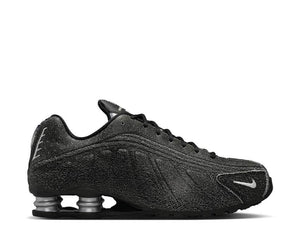 Nike Shox R4 QS Distressed Leather Noir — colonnes Shox cuir vieilli effet vintage IO4544-002