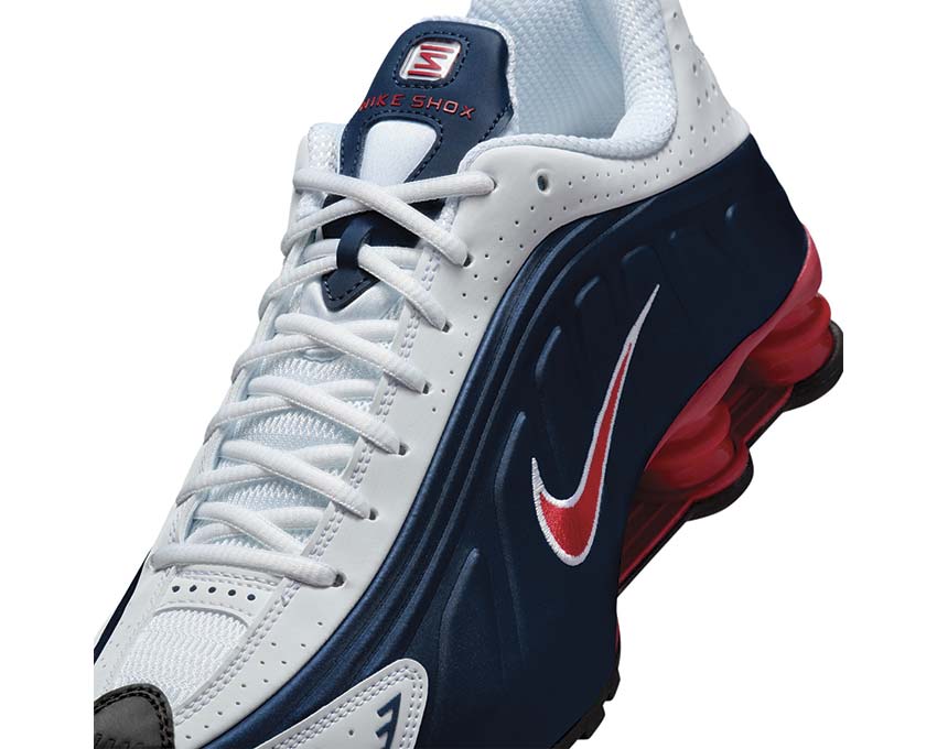  Nike Shox R4 Midnight Navy/Gym Red-White HQ1988-400 