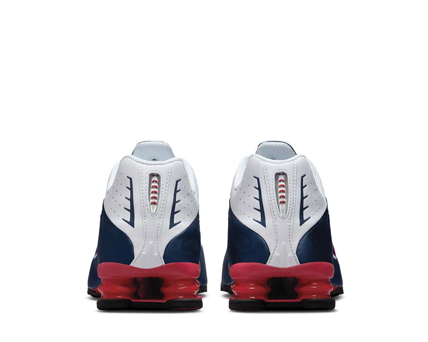  Nike Shox R4 Midnight Navy/Gym Red-White HQ1988-400 