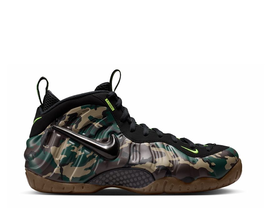 Nike Air Foamposite Pro Premium "Black/Voltage Green-Gum-Dark Brown" - sneakers homme