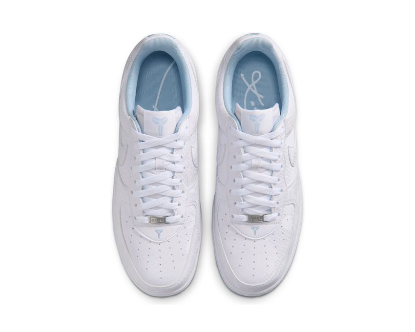 Nike Kobe Air Force 1 Low "White/Armory Blue" - vue de dessus