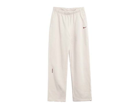 Nike x Drake NOCTA Open Hem Fleece Pants Beige / Team Red FZ4675-104 