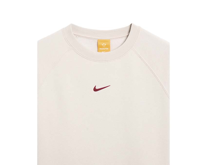  Nike x NOCTA CS Fleece Crewneck Beige / Team Red FN8160-104