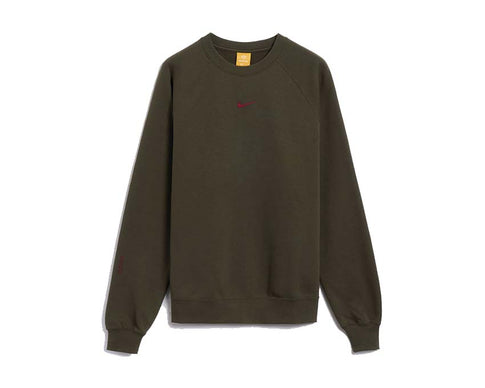 Nike x NOCTA CS Fleece Crewneck Cargo Khaki / Team Red FN8160-325