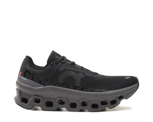 On Cloudmonster W Black/Magnet — women's running shoe maximum CloudTec cushioning