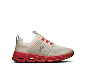 On Cloudswift Desert Red Kids — chaussure running enfant CloudTec mesh lacets