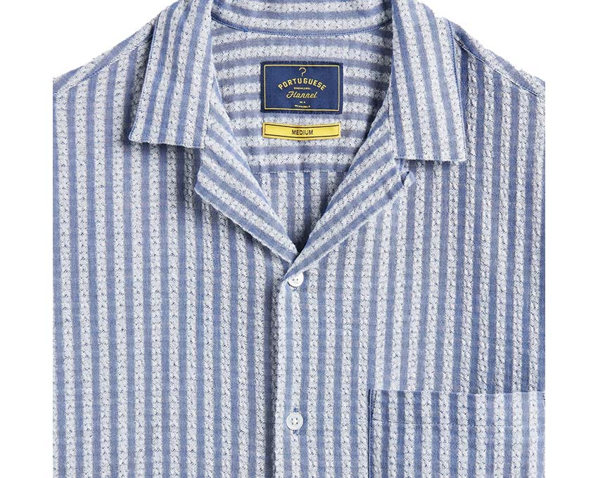 Portuguese Flannel Jacquard Chambray Shirt SS25.045