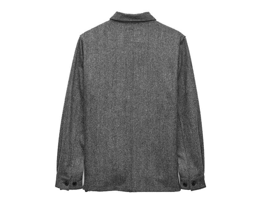 Portuguese Flannel Labura Herringbone Wool Grey AW25.048