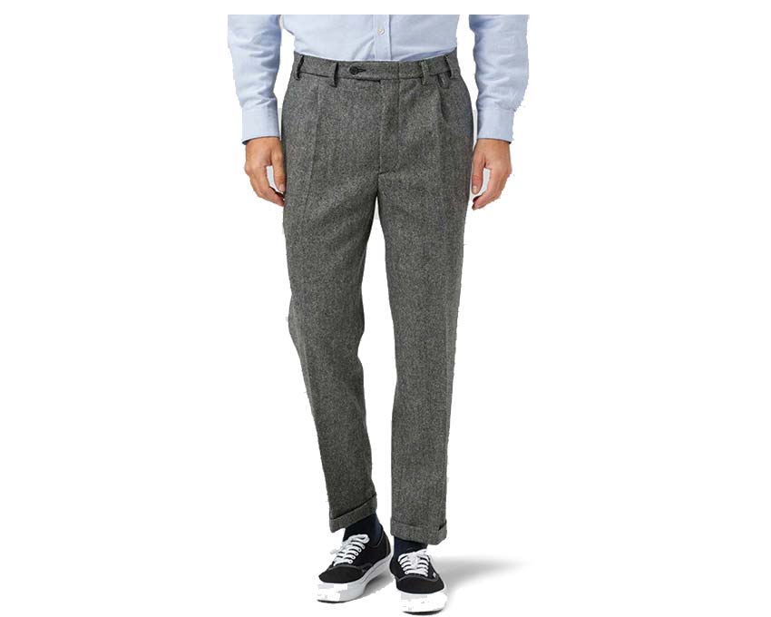 Portuguese Flannel Wool Herringbone Trousers AW25.043