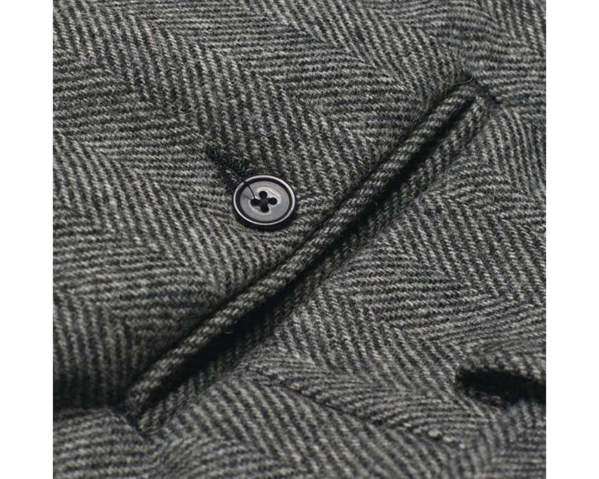 Portuguese Flannel Wool Herringbone Trousers AW25.043