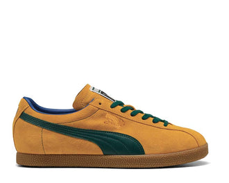 Puma Brasil Tangerine Dark Myrtle — Unisex-Sneaker Leder Fußball Retro