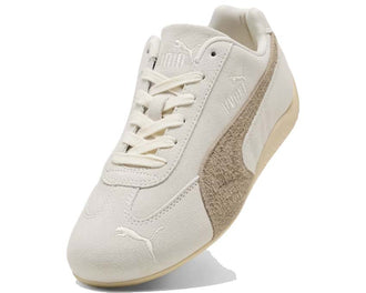 Puma Speedcat Elevated Wns White vista lateral — plataforma elevada blanca