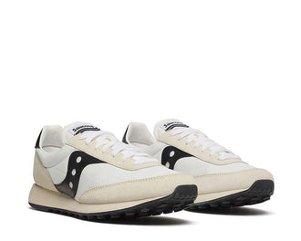 Saucony Trainer 80 White Black vista lateral — amortiguación ProGrid