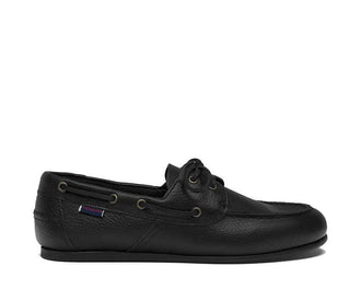 Sebago Owen Tumbled "Black" - mocassin bateau femme - vue de face