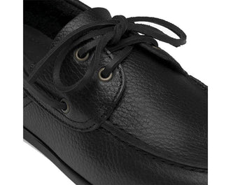 Sebago Owen Tumbled "Black" - mocassin bateau femme - vue latérale