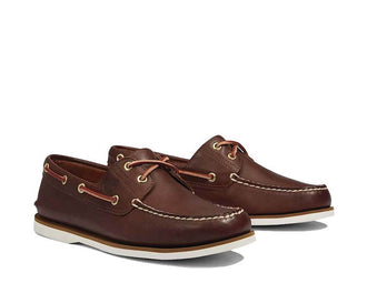 Timberland Classic Boat Shoe Brown vista lateral — perfil náutico cuero marrón