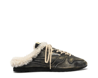 Autry Windspin Mule Super Vintage Shearling W "Black"
