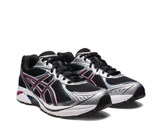 Asics GT-2160 Black/Pure Silver vue latérale — tige mesh et suède rétro femme