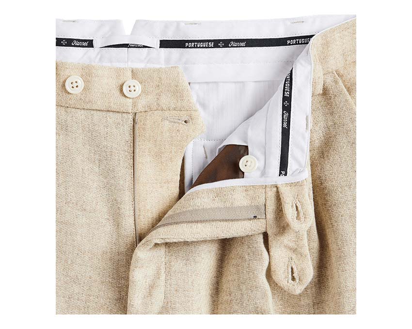 Portuguese Flannel Double Pleat Trousers