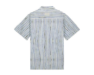 Filling Pieces Resort Shirt Painted Stripe vue latérale — coupe ample manches courtes