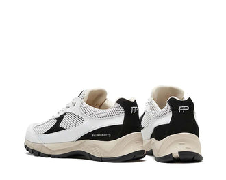 Filling Pieces Oryon Cream Black vista lateral — cuero bicolor crema y negro
