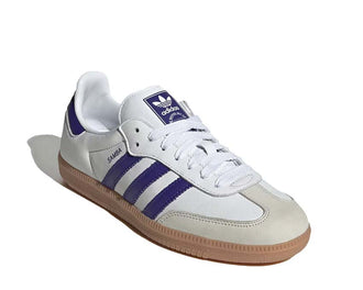 Adidas Samba OG W White Energy Ink vista lateral — 3 bandas y suela de goma