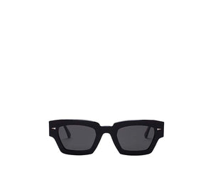 Ahlem Villette Black — lunettes de soleil unisexe acétate noir artisanal Paris