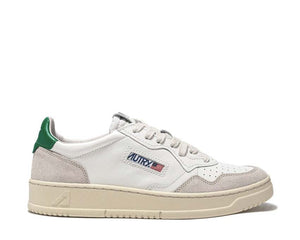 Autry Medalist Low White Amazon — men's leather suede bicolor retro 70s premium sneakers
