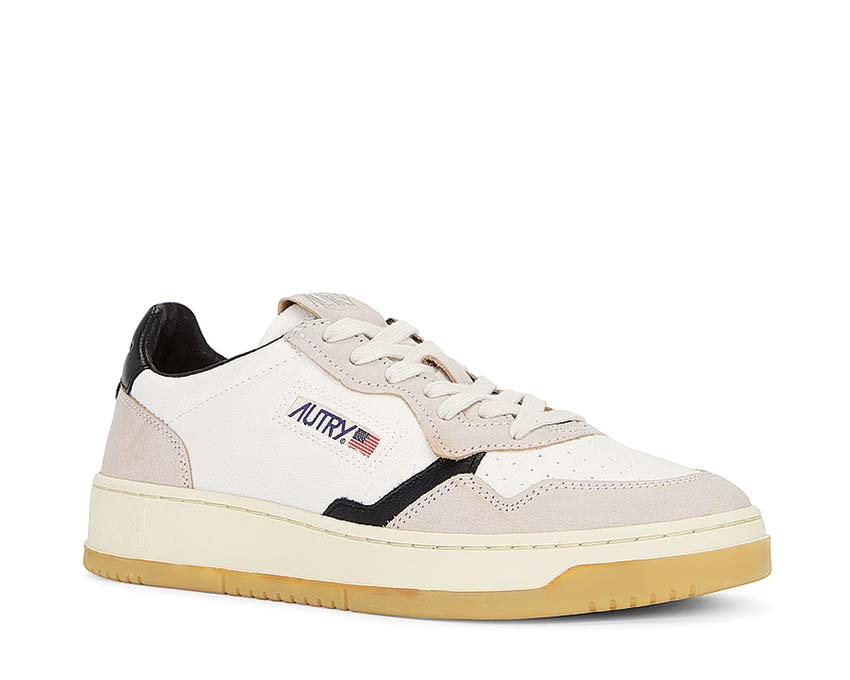 Autry Medalist Low Canvas / Sand White - Black AULMDS02