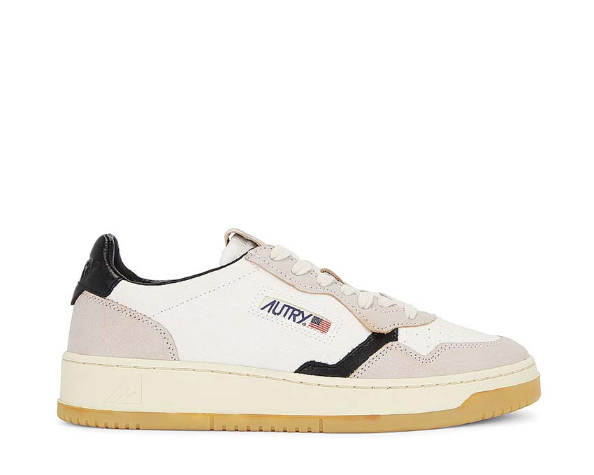 Autry Medalist Low Canvas / Sand White - Black AULMDS02