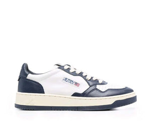Autry Medalist Low White/Blue — unisex sneaker white and blue leather