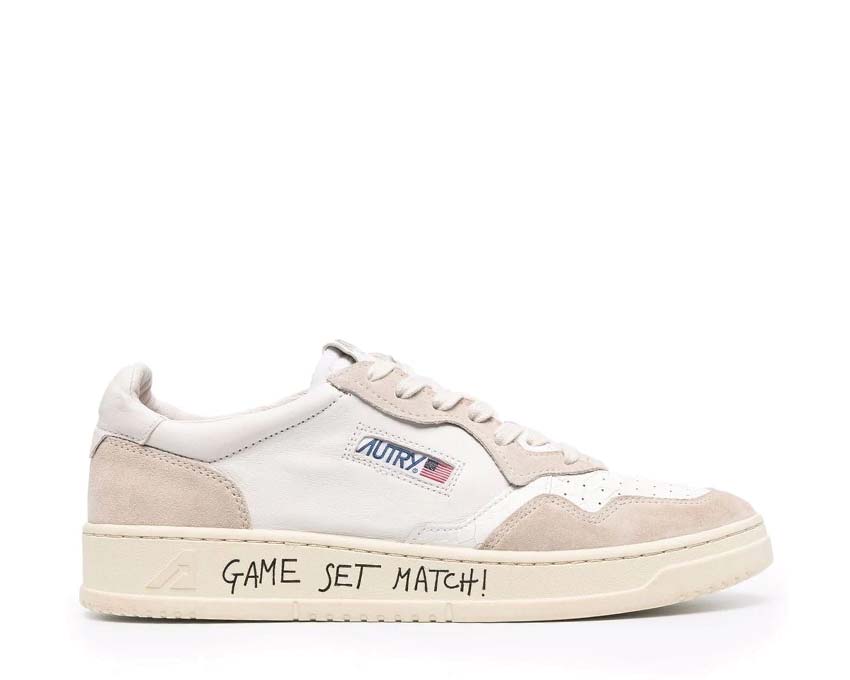 Autry Medalist Low Write / Crack White / White AULMWC06