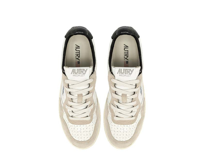 Autry Medalist Low Write / Volley White - Black AULMVY02