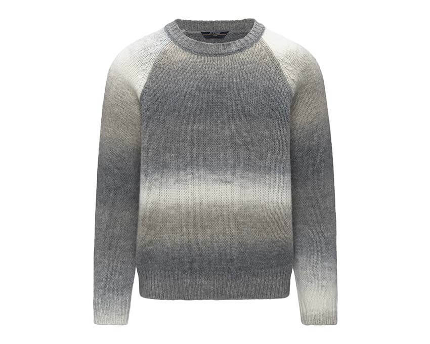K-Way Valter Shaded Yarn Pullover "Grey Beige Degrade" - pull unisexe