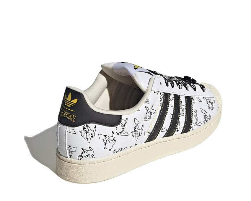 Adidas Pokémon Superstar II "Pikachu BW" Cloud White / Core Black - sneakers unisexe - vue 4