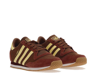 Adidas Galaxy OG W vista lateral — parte superior mesh y overlays sintéticos