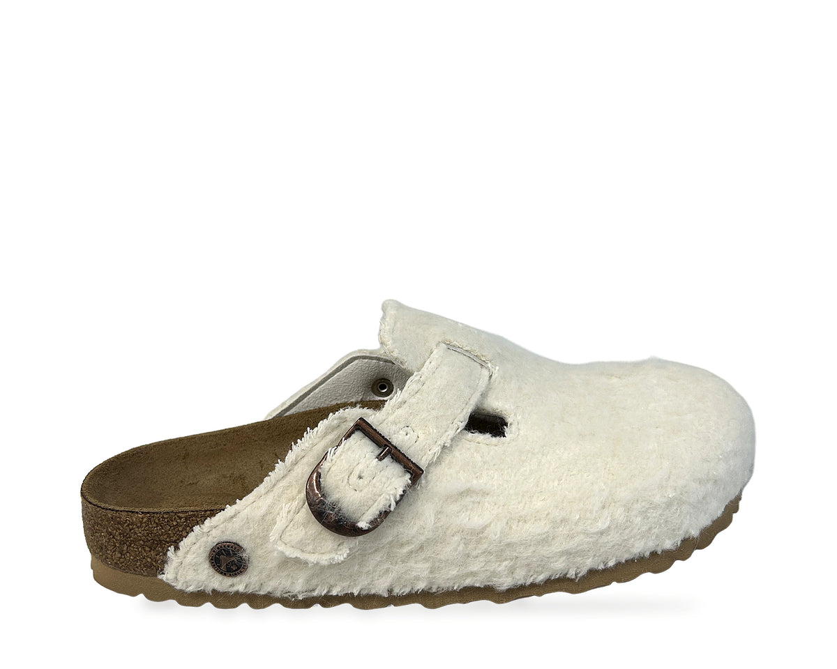 Birkenstock 1774 Boston Wool Moon Buckle Tex Off White "Off White"