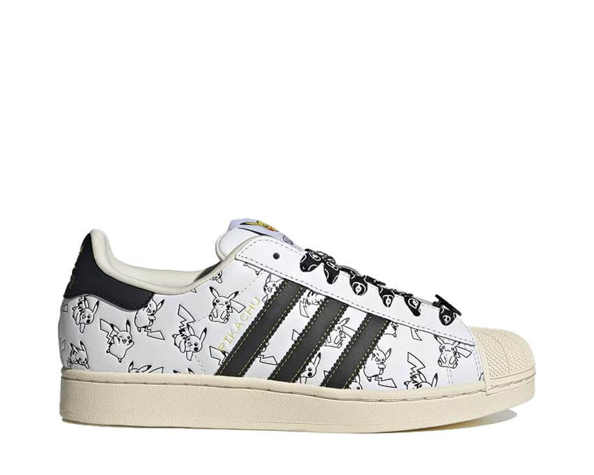 Adidas Pokémon Superstar II "Pikachu BW" Cloud White / Core Black - sneakers unisexe