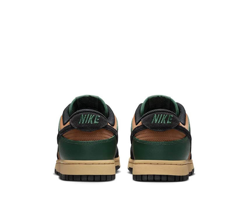 Nike Dunk Low Retro Fir/Black vue dessus — lacets contrastés