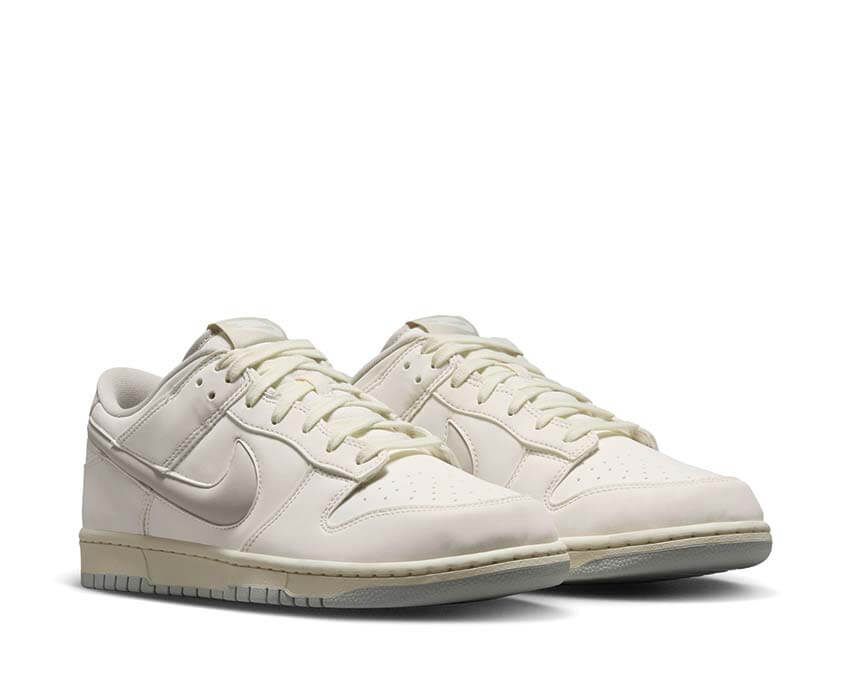 Nike Dunk Low Retro Prm Sail vue latérale — cuir synthétique premium