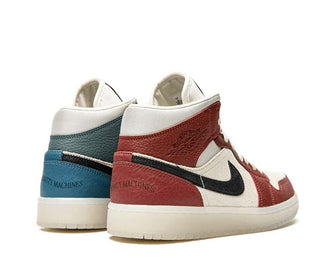 Jordan Air Jordan 1 Mid Dark Pony Saturn Gold vista laterale — pelle marrone donna