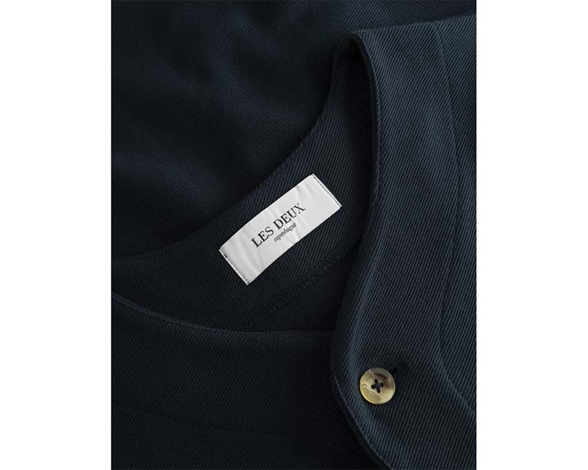 Les Deux Barry Baseball Jersey SS Shirt Dark Navy 460460