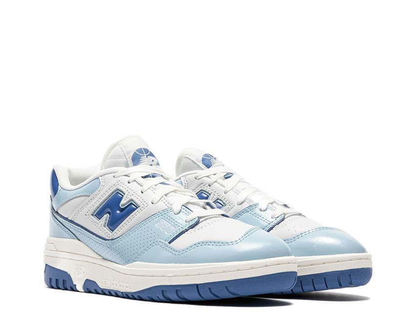 New Balance 550 Patent Leather Chrome Blue / Agate - Sea Salt BB550YKE