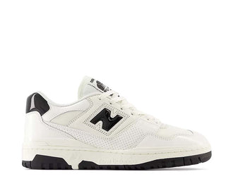 New Balance 550 Patent Leather Sea Salt Black BB550YKF — zapatilla unisex