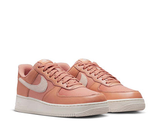 Nike Air Force 1 '07 LX Amber Brown vista lateral — cuero liso Phantom