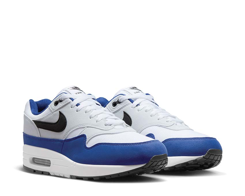 Nike Air Max 1 White / Black - Deep Royal Blue FD9082-100 Nike Air Max 1 White / Black - Deep Royal Blue FD9082-100