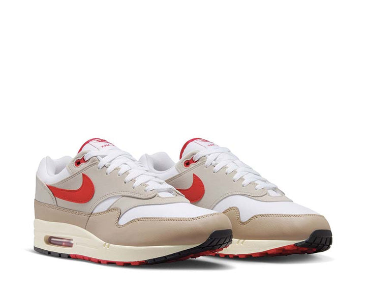 Nike Air Max 1 White / University Red - Cream II - Limestone HF4312-100