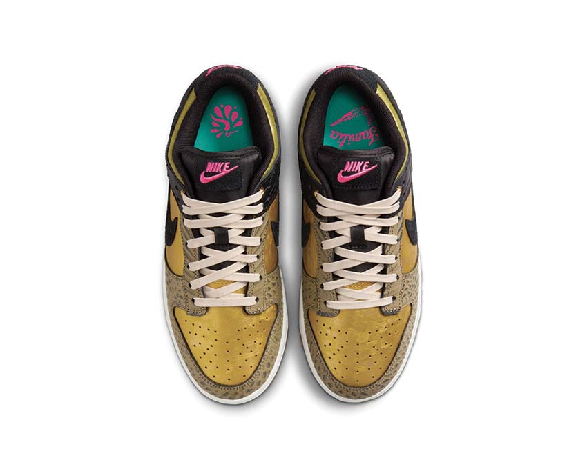 Nike Dunk Low Premium Black / Khaki - Metallic Gold - Medium Ash FQ8148-010